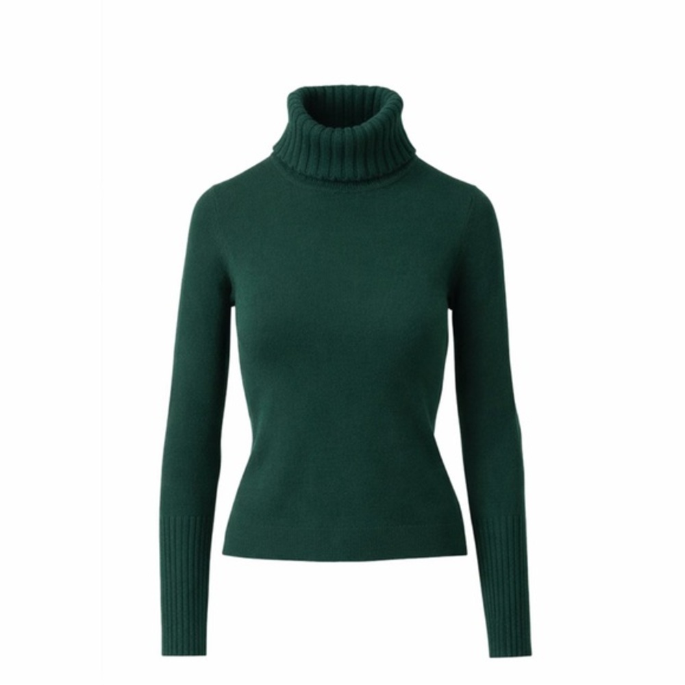 NWOT KINROSS women's chunky trim turtleneck sweater SIZE M 100% cashmere
